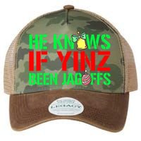 Christmas Pittsburghese He Knows If Yinz Been Jagoffs Legacy Tie Dye Trucker Hat