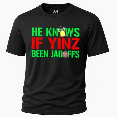 Christmas Pittsburghese He Knows If Yinz Been Jagoffs Performance Shirt
