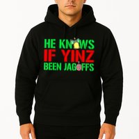 Christmas Pittsburghese He Knows If Yinz Been Jagoffs Hoodie