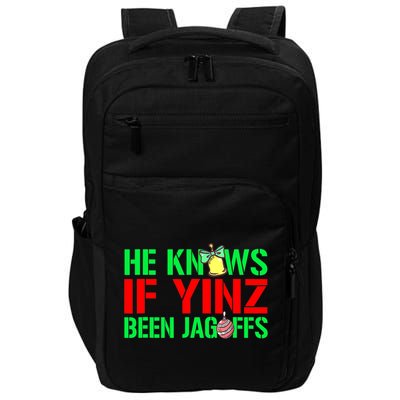 Christmas Pittsburghese He Knows If Yinz Been Jagoffs Impact Tech Backpack