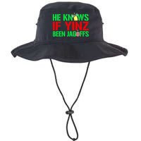 Christmas Pittsburghese He Knows If Yinz Been Jagoffs Bucket Hat