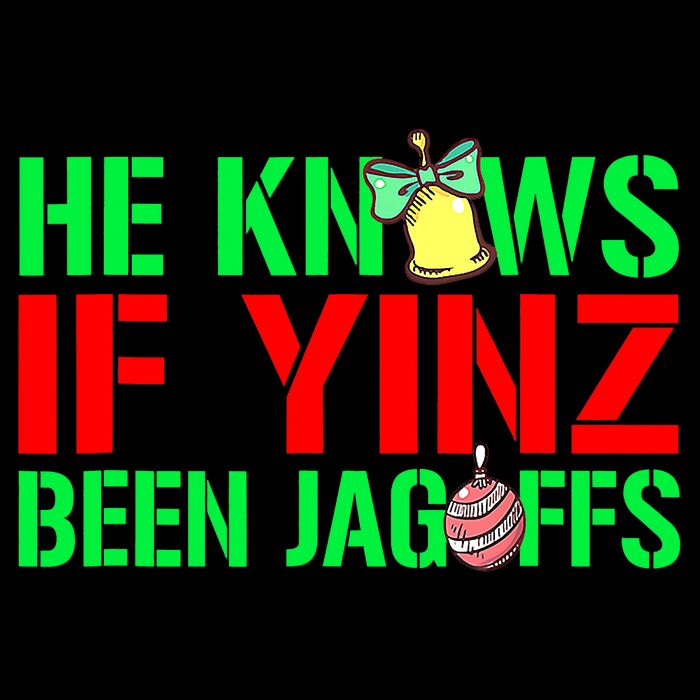Christmas Pittsburghese He Knows If Yinz Been Jagoffs Youth Performance Sprint T-Shirt