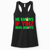 Christmas Pittsburghese He Knows If Yinz Been Jagoffs Womens Tank Top