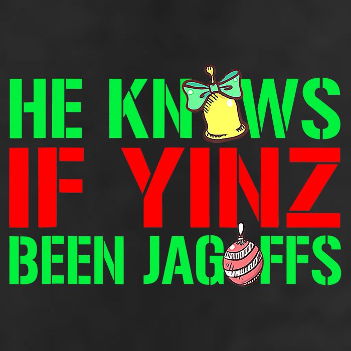 Christmas Pittsburghese He Knows If Yinz Been Jagoffs Golf Towel