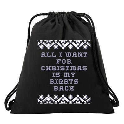 Christmas Political Humor Xmas Saying Pro Trump Anti Biden Gift Drawstring Bag