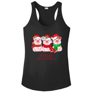 Christmas Pigs Ho Ho Ho Merry Christmas Christmas Farm Ladies PosiCharge Competitor Racerback Tank