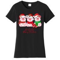 Christmas Pigs Ho Ho Ho Merry Christmas Christmas Farm Women's T-Shirt