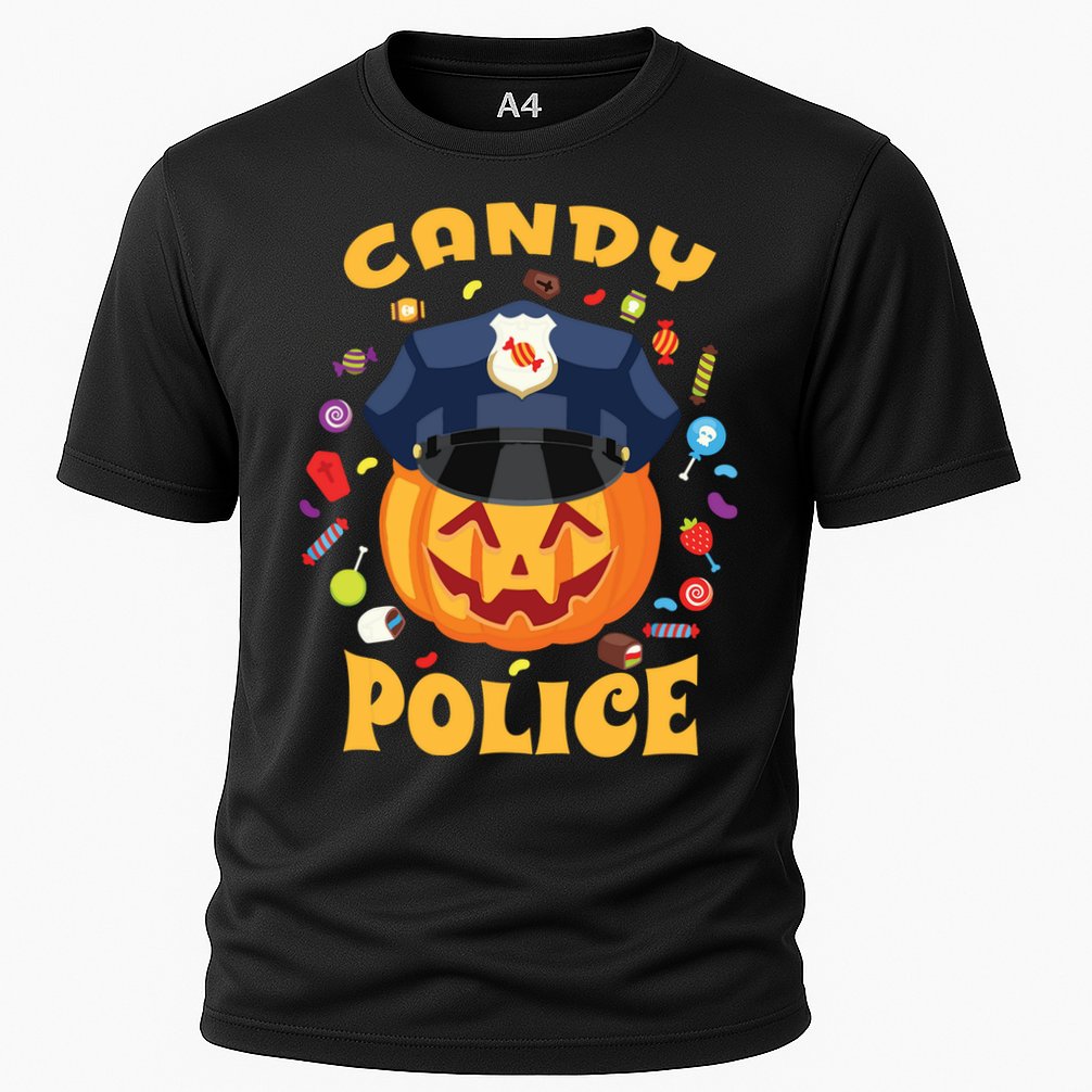 Candy Police Halloween Party Costume Security Funny Cooling Performance Crew T-Shirt