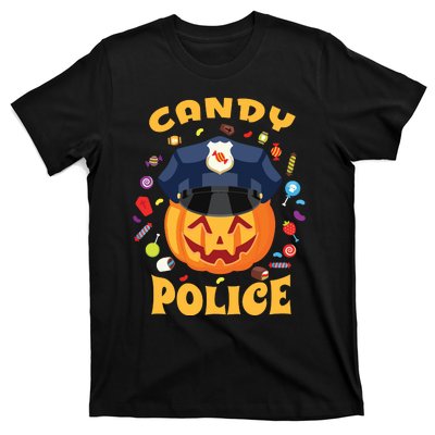 Candy Police Halloween Party Costume Security Funny T-Shirt