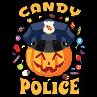 Candy Police Halloween Party Costume Security Funny Tall T-Shirt