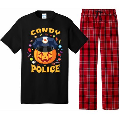 Candy Police Halloween Party Costume Security Funny Pajama Set