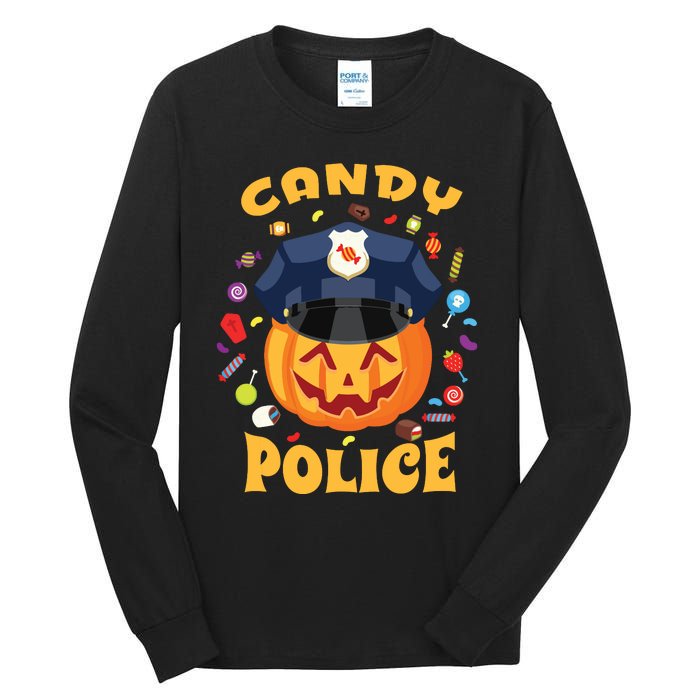 Candy Police Halloween Party Costume Security Funny Tall Long Sleeve T-Shirt