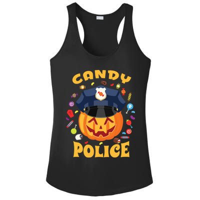 Candy Police Halloween Party Costume Security Funny Ladies PosiCharge Competitor Racerback Tank