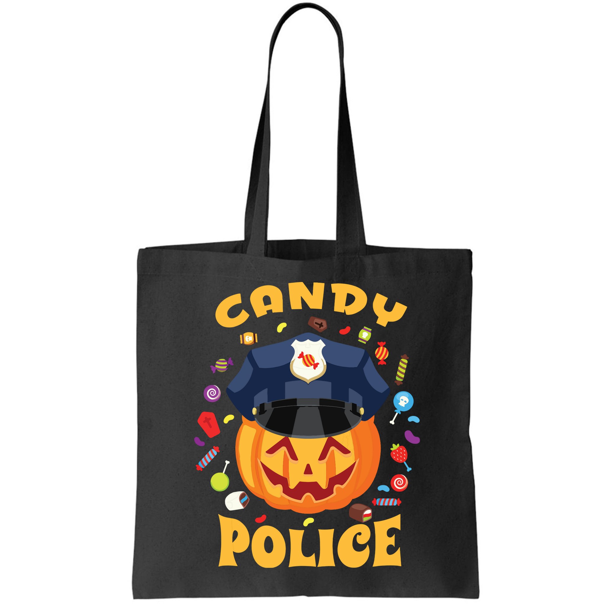 Candy Police Halloween Party Costume Security Funny Bag