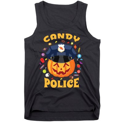 Candy Police Halloween Party Costume Security Funny Tank Top