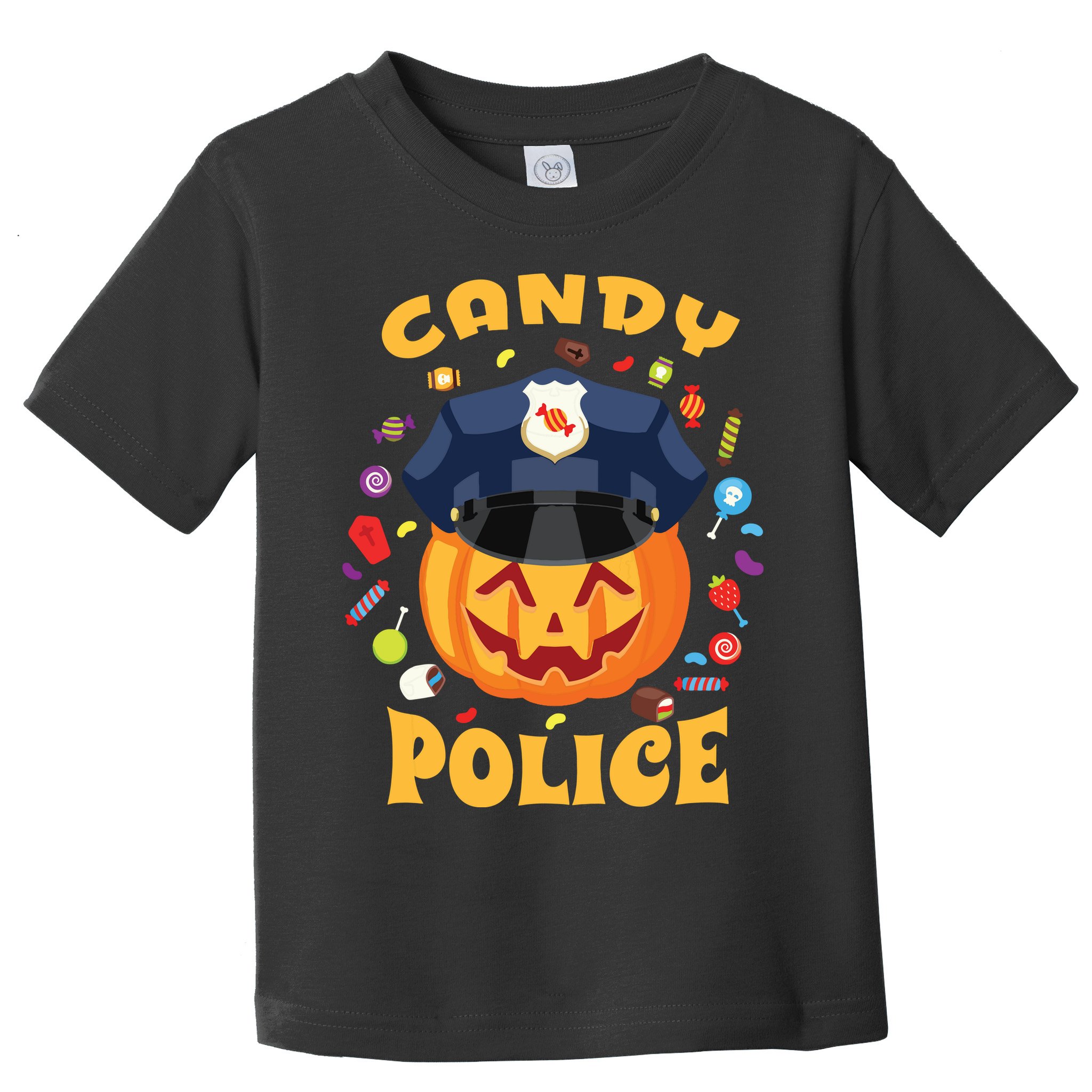 Candy Police Halloween Party Costume Security Funny Toddler T-Shirt