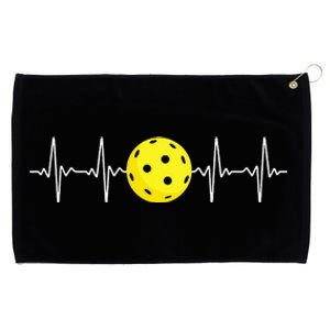 Cool Pickleball Heartbeat Design Pickleball Player Grommeted Golf Towel