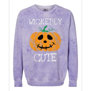 Cute Pumpkin Halloween Funny Quote Littles Colorblast Crewneck Sweatshirt