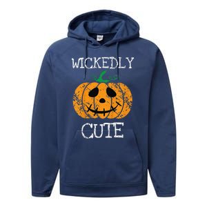 Cute Pumpkin Halloween Funny Quote Littles Performance Fleece Hoodie