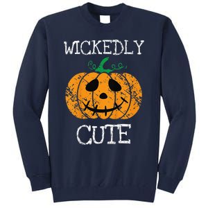 Cute Pumpkin Halloween Funny Quote Littles Tall Sweatshirt