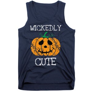 Cute Pumpkin Halloween Funny Quote Littles Tank Top