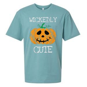 Cute Pumpkin Halloween Funny Quote Littles Sueded Cloud Jersey T-Shirt