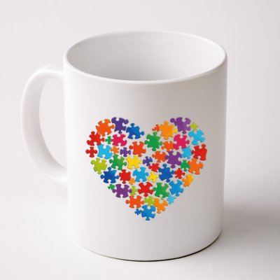 Colorful Puzzle Heart Autism Awareness Graphic Coffee Mug