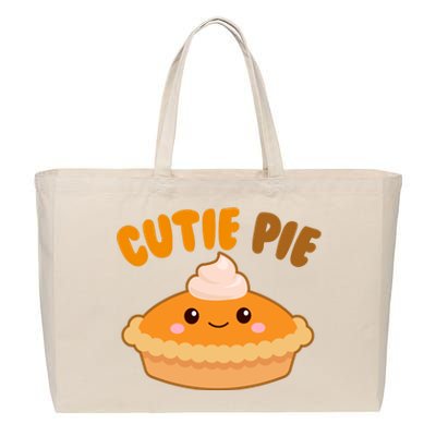 Cutie Pie Holiday Cute Gift Cotton Canvas Jumbo Tote