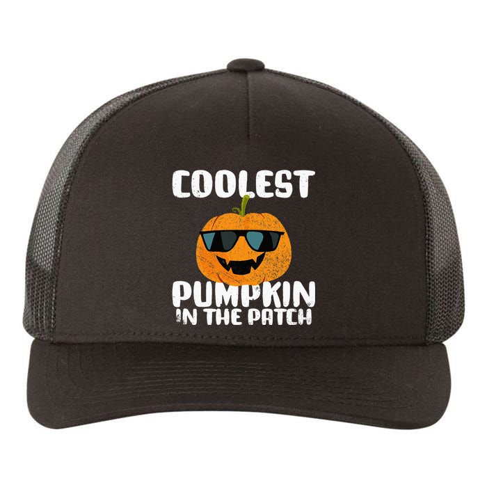 Coolest Pumpkin In The Patch Halloween Girls Kids Yupoong Adult 5-Panel Trucker Hat