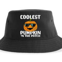 Coolest Pumpkin In The Patch Halloween Girls Kids Sustainable Bucket Hat