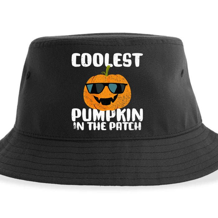 Coolest Pumpkin In The Patch Halloween Girls Kids Sustainable Bucket Hat