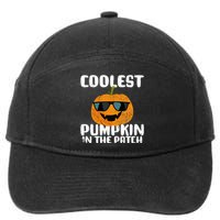 Coolest Pumpkin In The Patch Halloween Girls Kids 7-Panel Snapback Hat