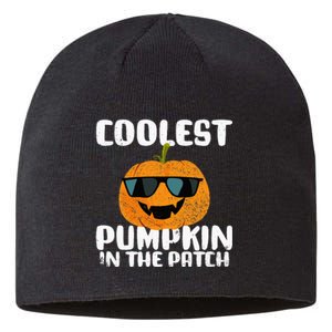 Coolest Pumpkin In The Patch Halloween Girls Kids Sustainable Beanie