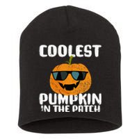 Coolest Pumpkin In The Patch Halloween Girls Kids Short Acrylic Beanie