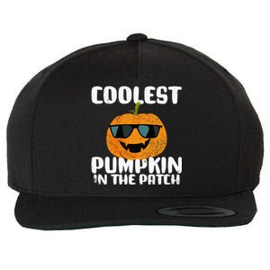 Coolest Pumpkin In The Patch Halloween Girls Kids Wool Snapback Cap