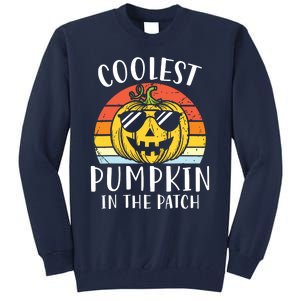 Coolest Pumpkin In The Patch Toddle Kids Boy Halloween Tall Sweatshirt