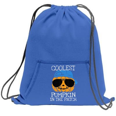 Coolest Pumpkin In The Patch Halloween Sweatshirt Cinch Pack Bag