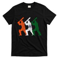 Cricket Player Indian Flag Vintage India Cricket T-Shirt