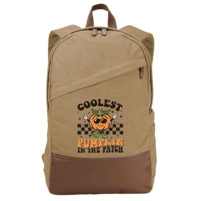 Coolest Pumpkin In The Patch Halloween Cotton Canvas Backpack