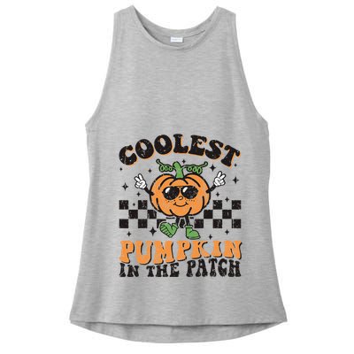 Coolest Pumpkin In The Patch Halloween Ladies PosiCharge Tri-Blend Wicking Tank