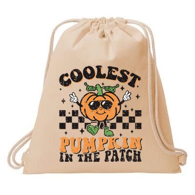 Coolest Pumpkin In The Patch Halloween Drawstring Bag