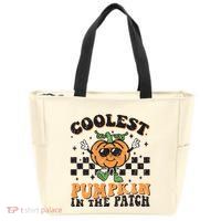 Coolest Pumpkin In The Patch Halloween Zip Tote Bag