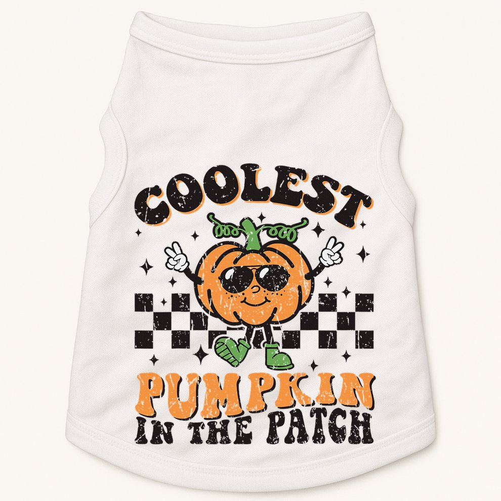 Coolest Pumpkin In The Patch Halloween Doggie Tank