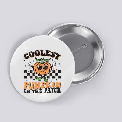 Coolest Pumpkin In The Patch Halloween Button