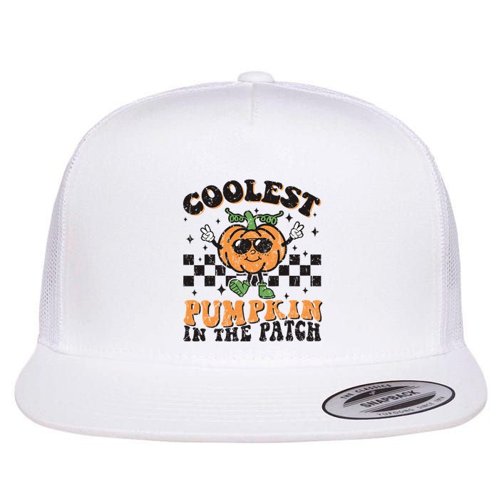 Coolest Pumpkin In The Patch Halloween Flat Bill Trucker Hat