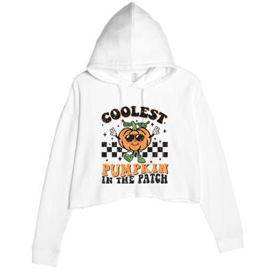 Coolest Pumpkin In The Patch Halloween Crop Fleece Hoodie