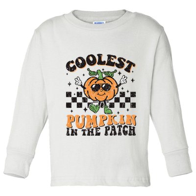Coolest Pumpkin In The Patch Halloween Toddler Long Sleeve Shirt