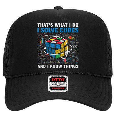 Competitive Puzzle I Solve Cubes And I Know Thing Cubing Trucker Hat