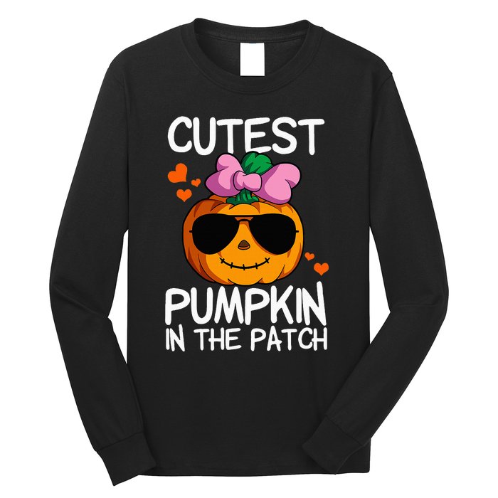 Cutest Pumpkin In The Patch Halloween Pumpkin Long Sleeve Shirt