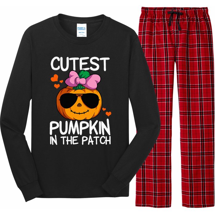 Cutest Pumpkin In The Patch Halloween Pumpkin Long Sleeve Pajama Set